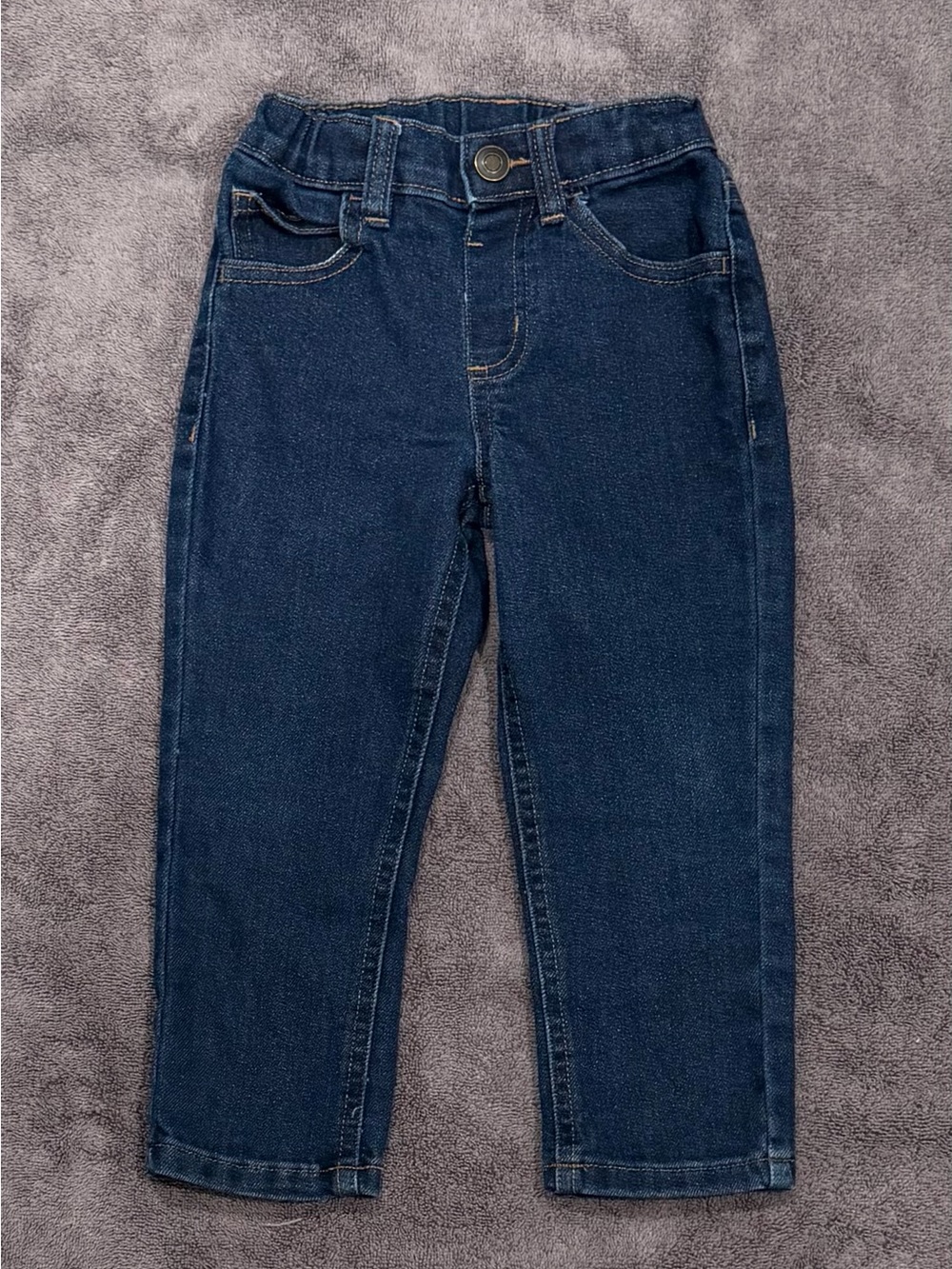 Girls' Dark Blue Stretch Denim Jeans